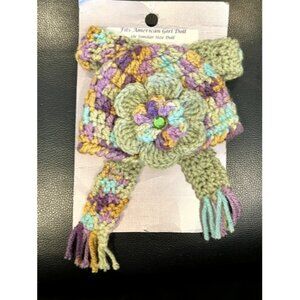 Beautiful Hand-Knit Hat & Scarf for Doll - Fits American Girl and similar size